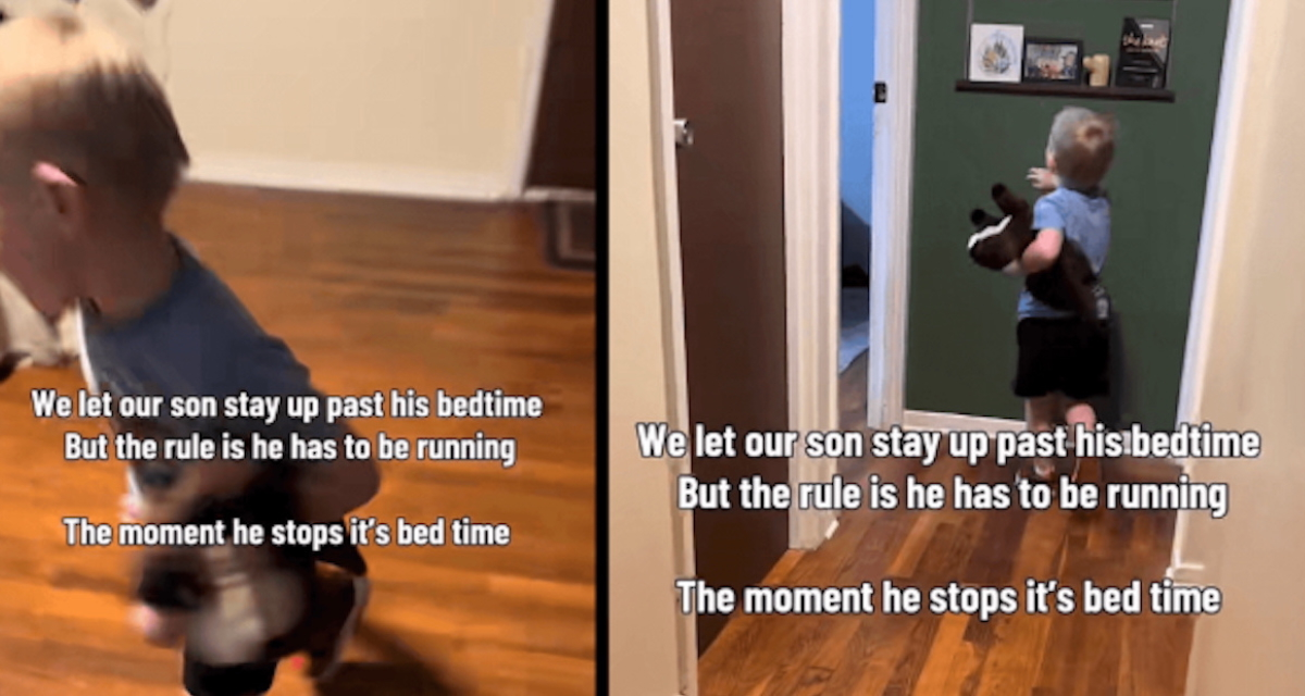 Parents Let Toddler Stay Up Late If He Keeps Running
