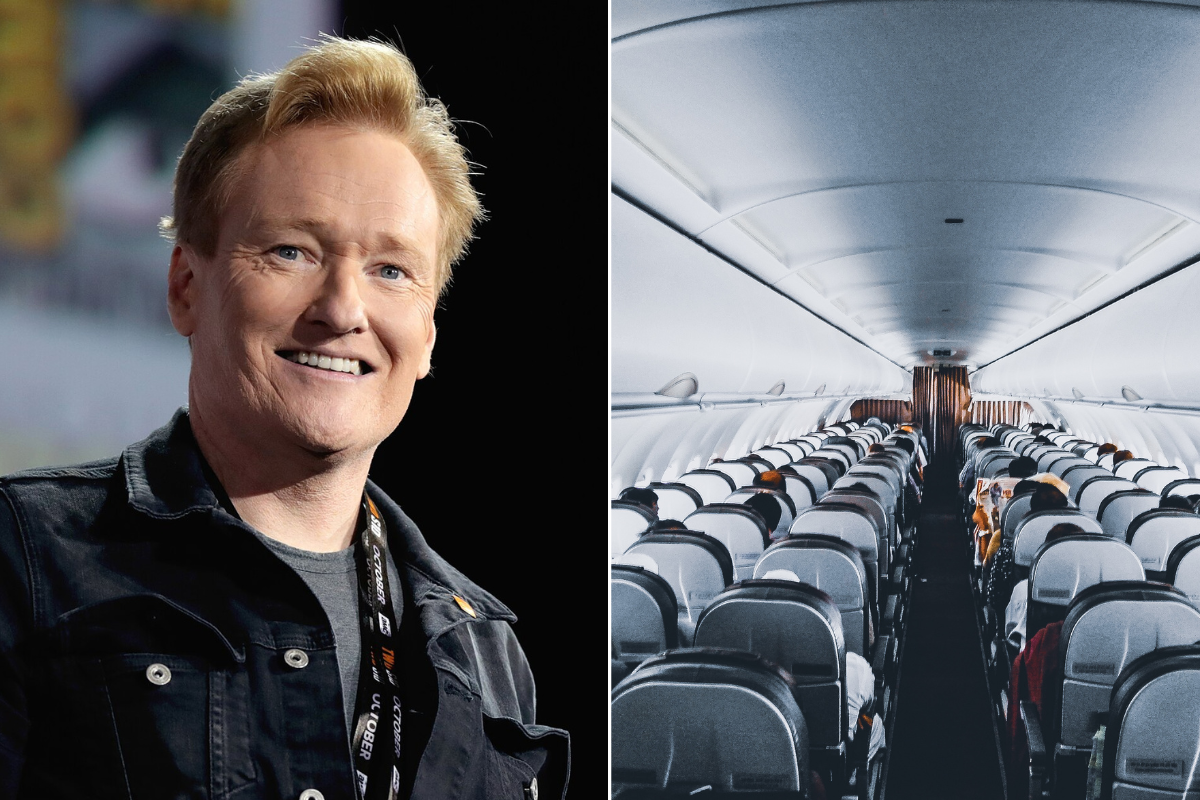 Conan O'Brien Flies Commercial to Stay Connected to People