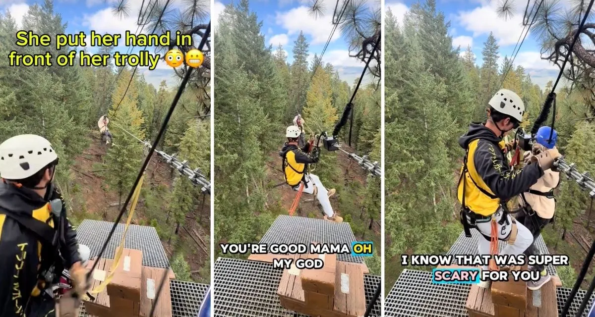 Zipline Guide Saves Woman's Hand With Spiderman-Style Rescue