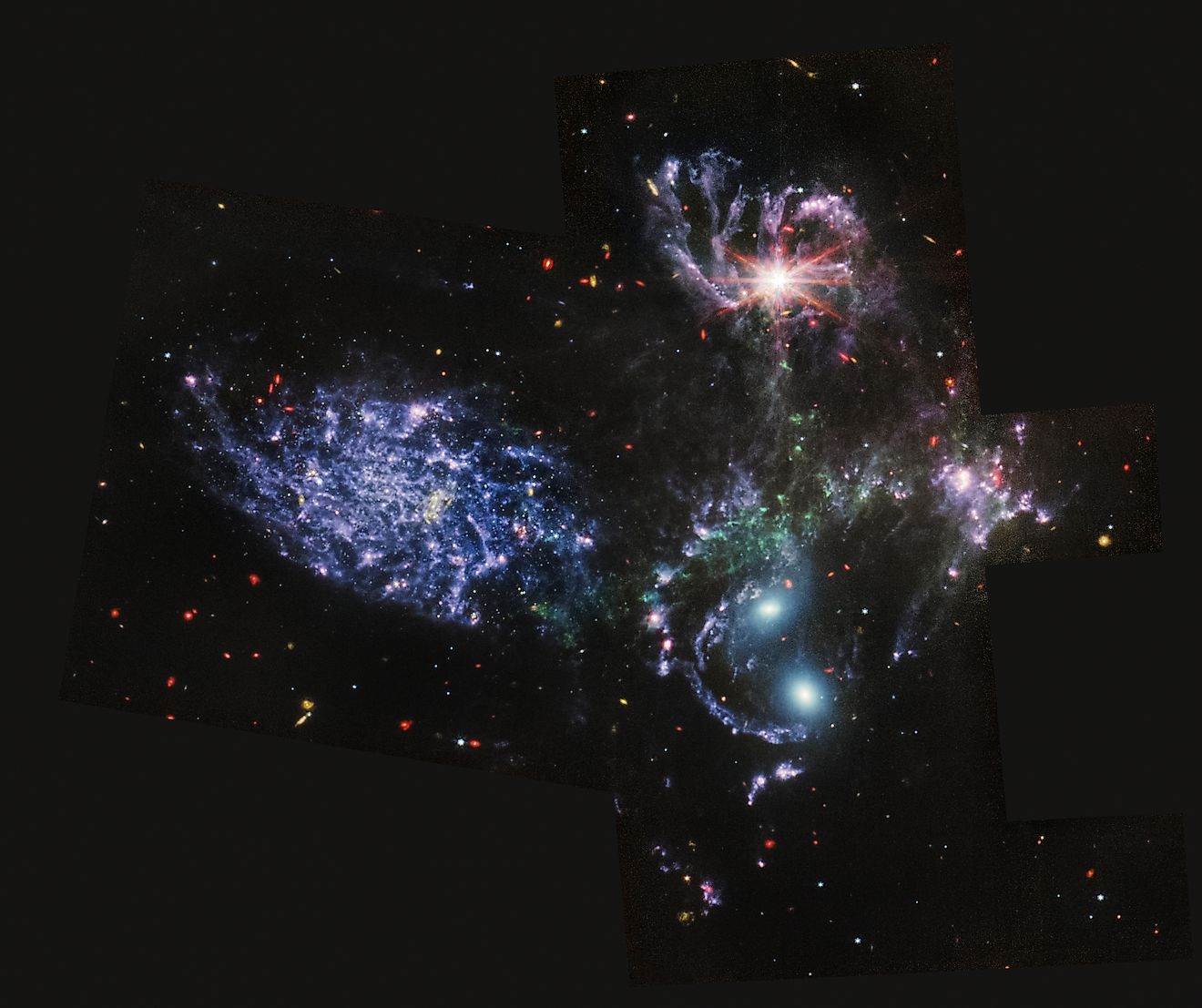 James Webb Space Telescope's deep field image showing ancient distant galaxies in colorful infrared light