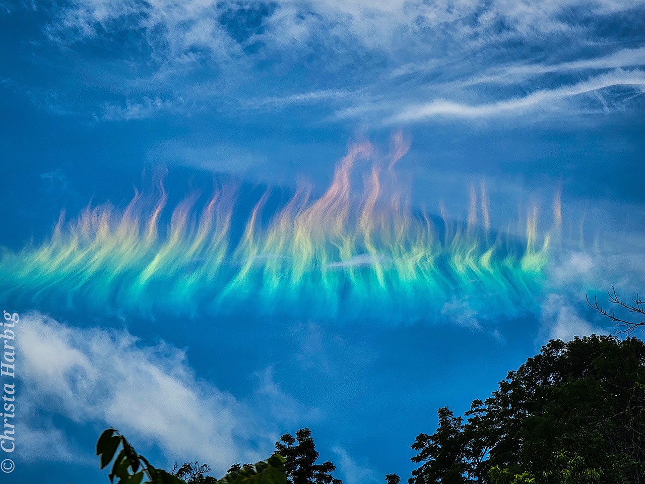 Fire Rainbow Lights Up West Virginia Sky