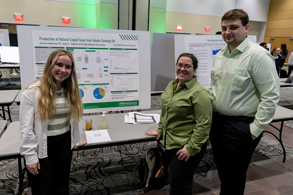 UND Students Turn Cooking Oil Into Soap, Pain Into Data