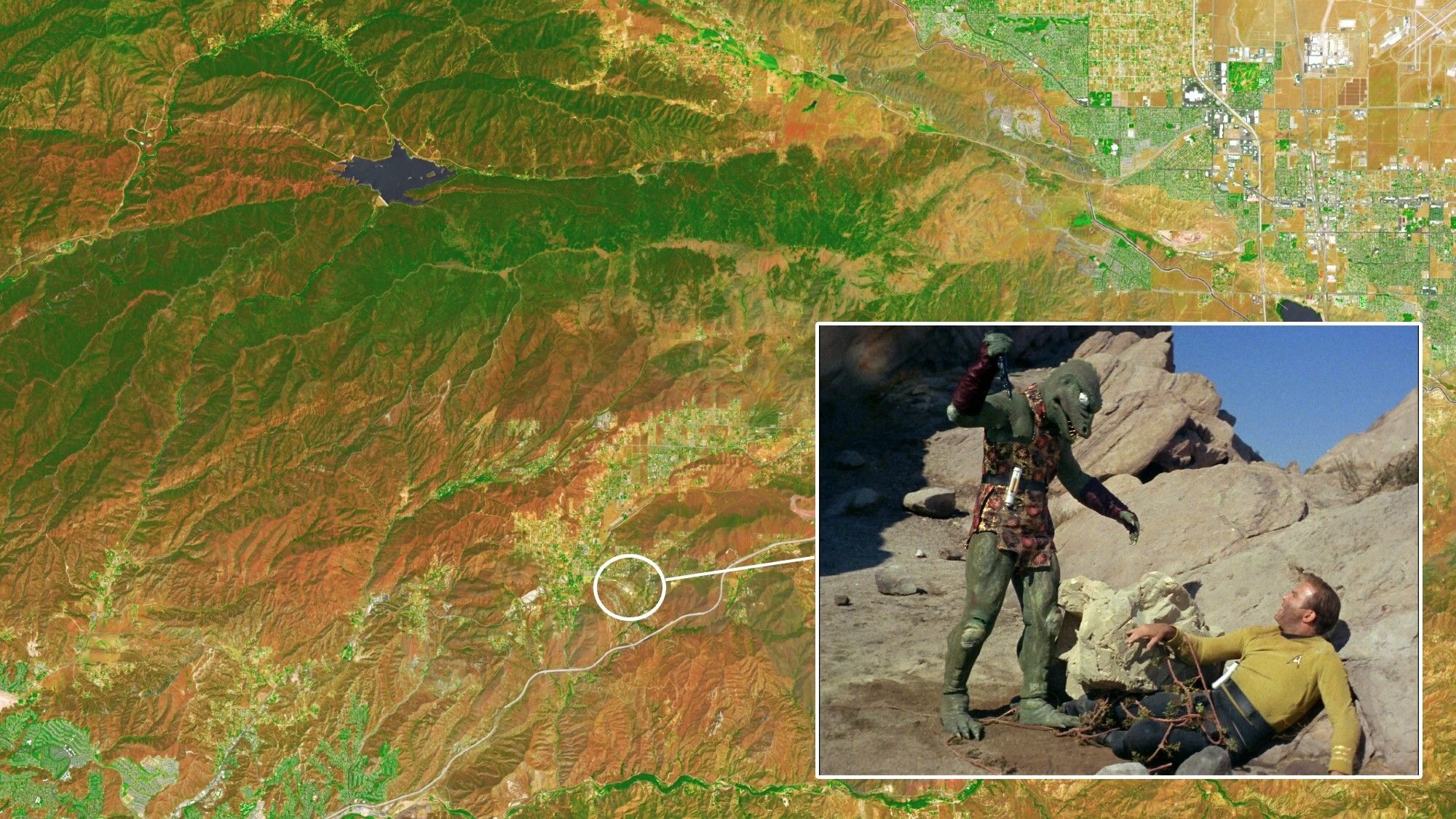 NASA Satellite Captures Star Trek's Iconic California Filming Site
