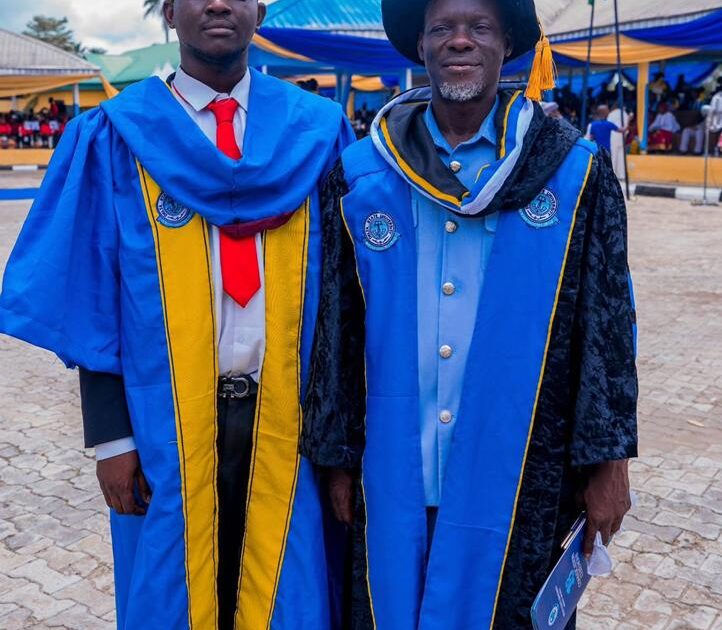 Father and Son Graduate Together with Advanced Degrees