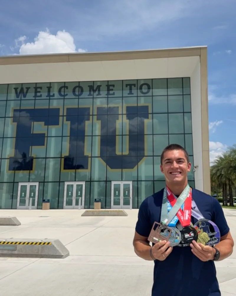 Student Breaks Ironman Record While Acing College Classes