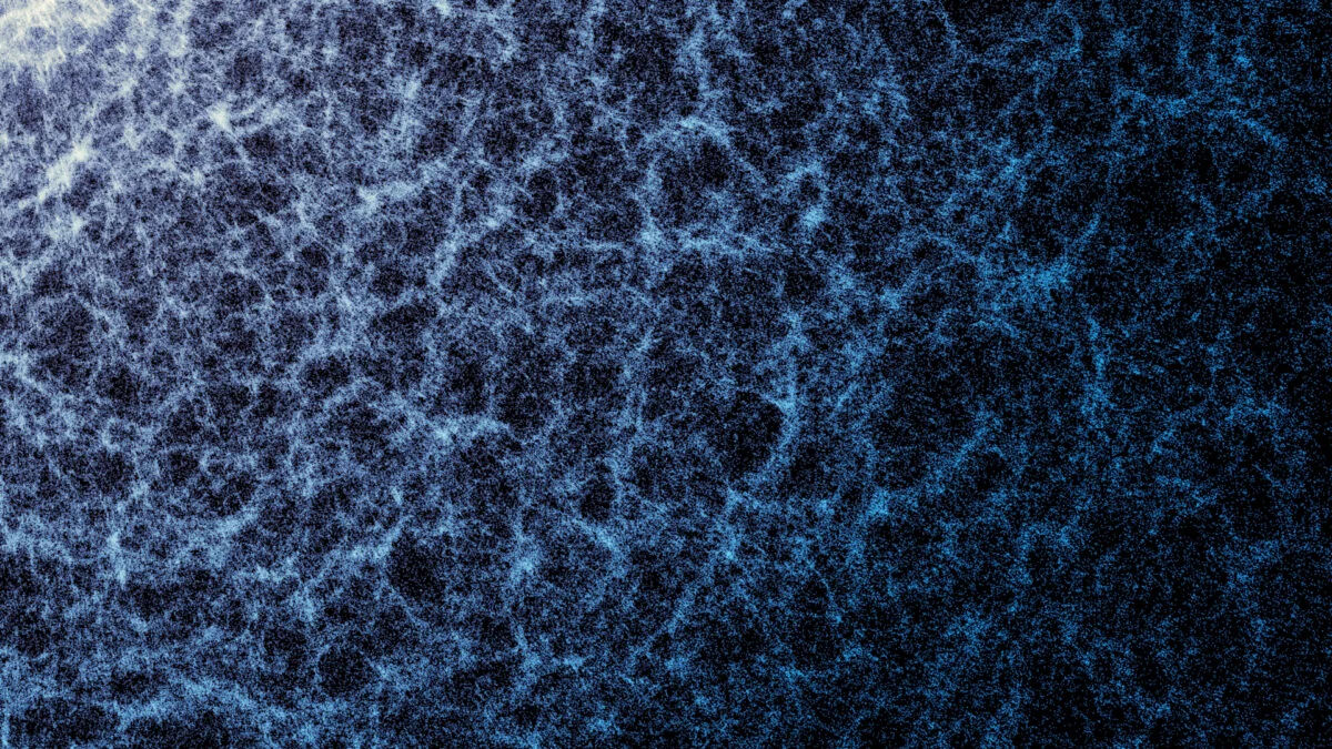 Colorful 3D map showing millions of galaxies and quasars across cosmic space and time