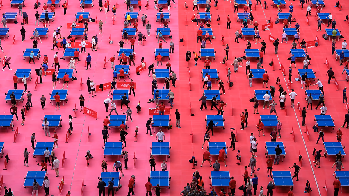 7,000 Players Set Table Tennis Record in Moscow