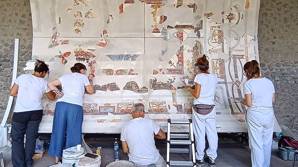 Pompeii Restores Stunning Greek Mythology Ceiling Fresco