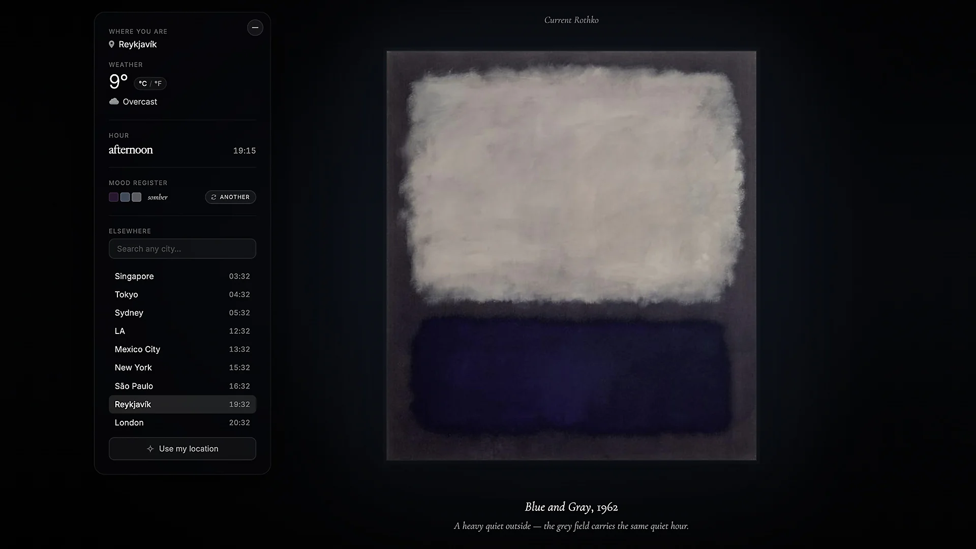 Weather App Uses Rothko Paintings to Show How Days Feel