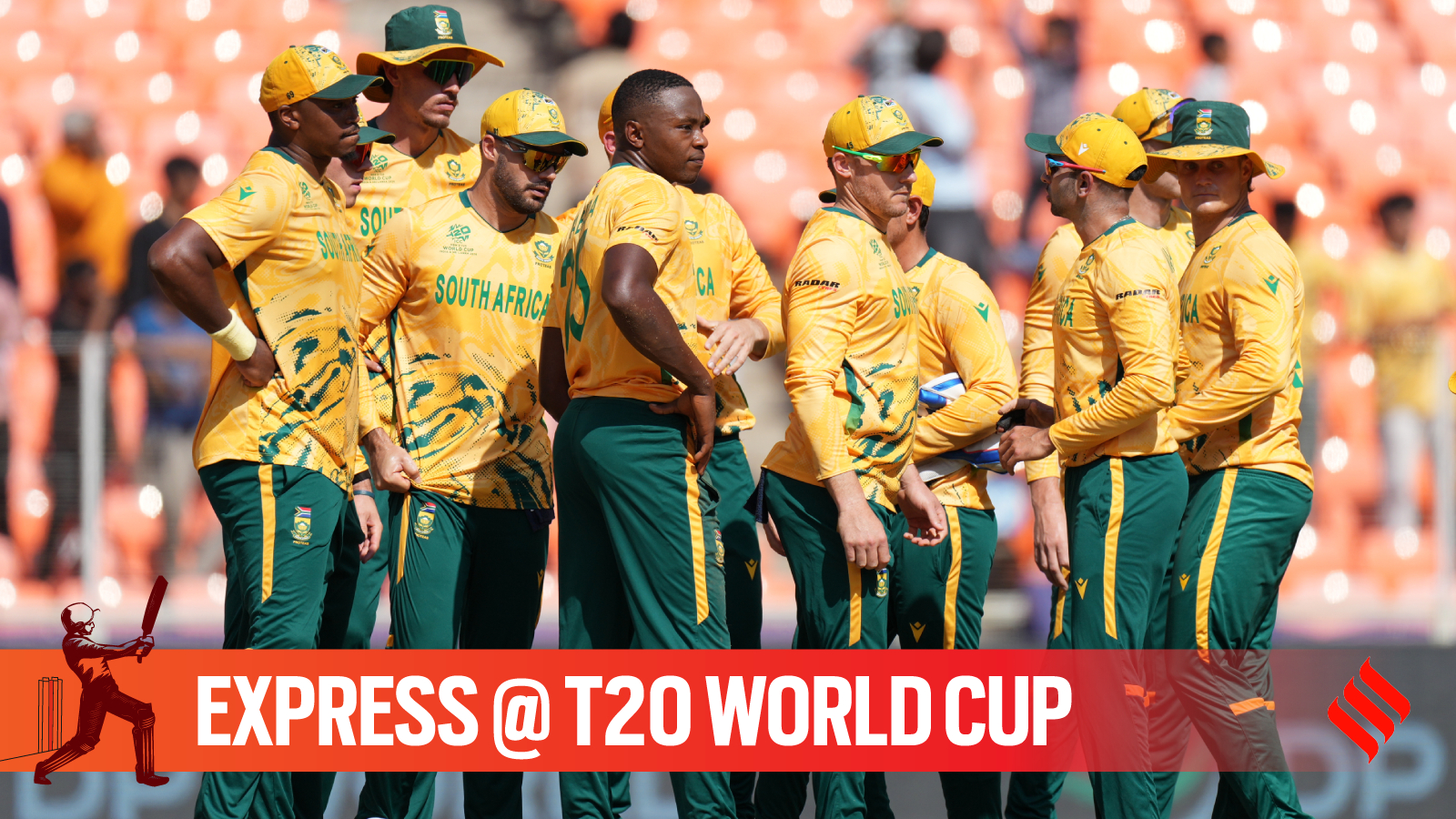 South African cricket players celebrating together after winning dramatic double Super Over match against Afghanistan