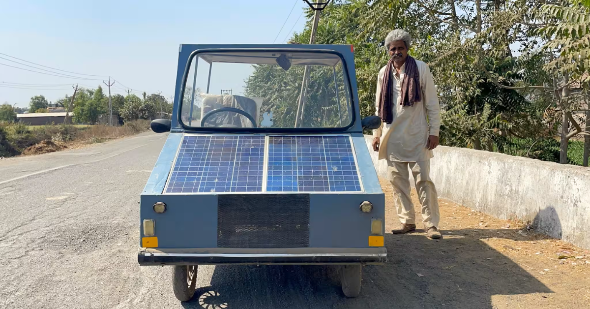 Gujarat Villager Builds Solar Car From Scrap for $350