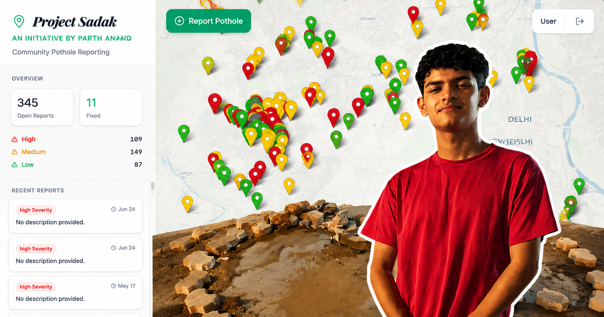 Teen Builds AI App That's Fixing Delhi's Deadly Potholes
