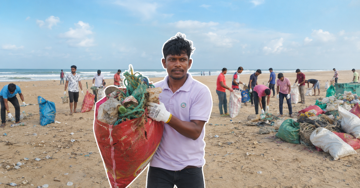 One Man's Beach Cleanup Inspires 20 Volunteers in Odisha