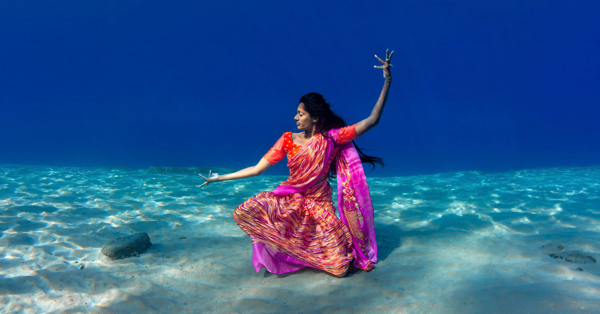 Freediver Dances 15 Meters Deep in a Saree on One Breath