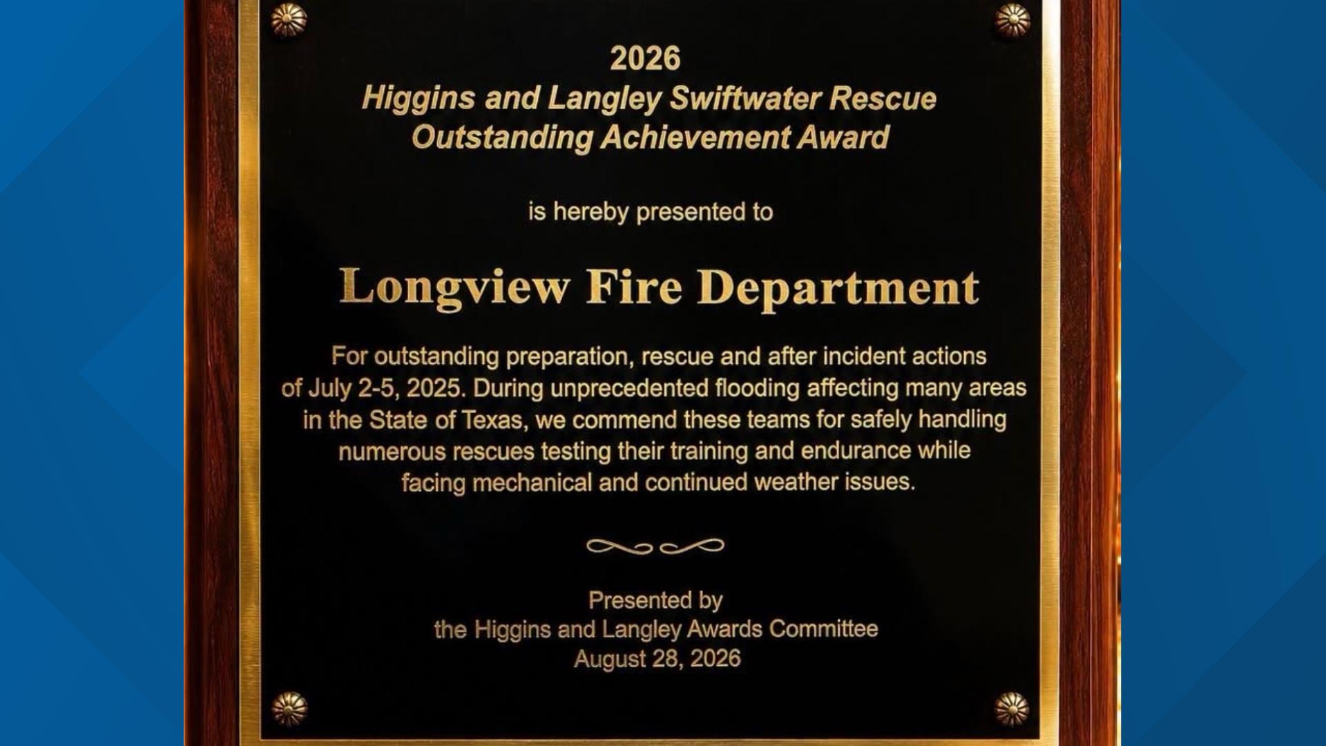 8 Texas Firefighters Win Top Award for Flood Rescues