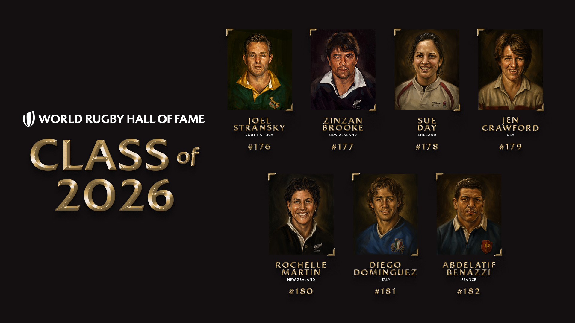 7 Rugby Legends Join Hall of Fame in 2026