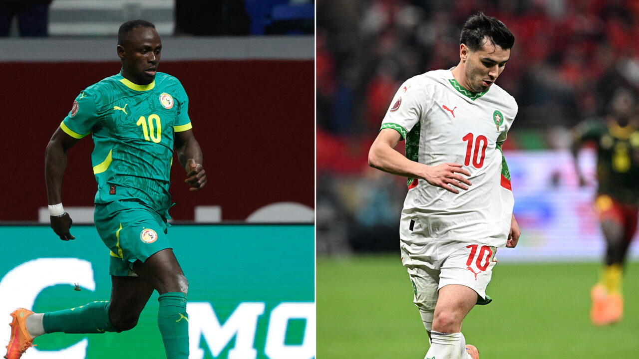 Morocco and Senegal players prepare for Africa Cup of Nations final in Rabat stadium