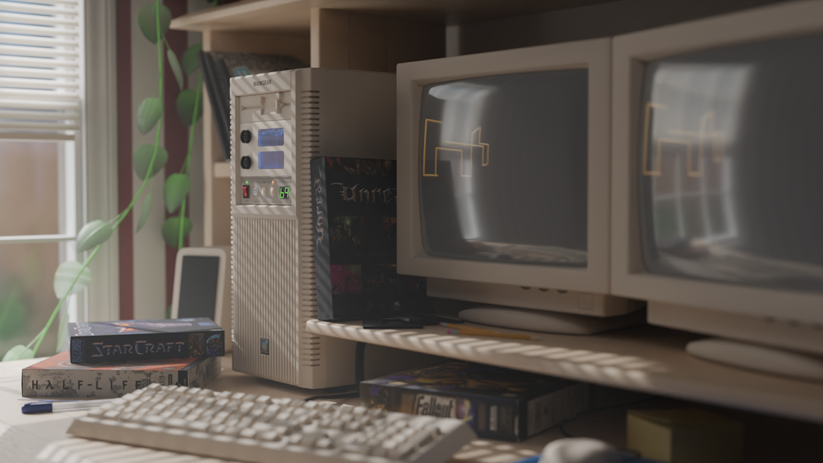 Retro Gaming PC Packs Modern Power in Beige 1998 Case