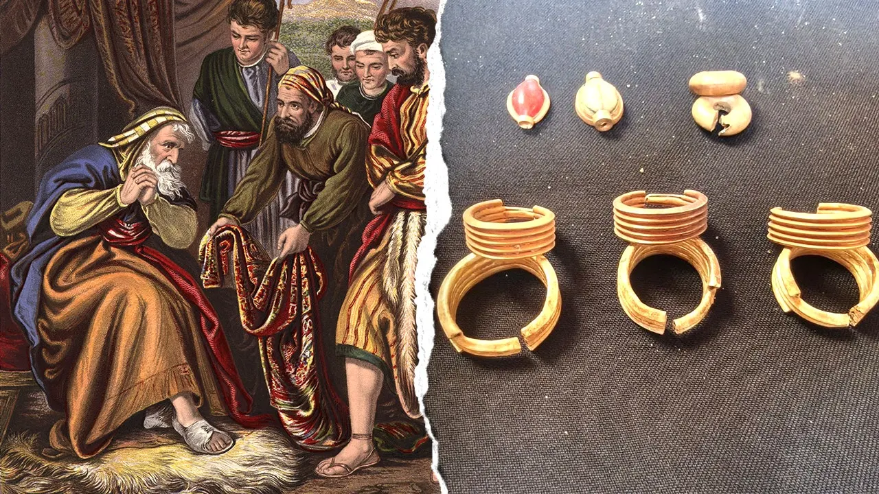 Ancient gold earrings, carved scarabs, and cosmetic containers discovered at Heliopolis archaeological site in Egypt