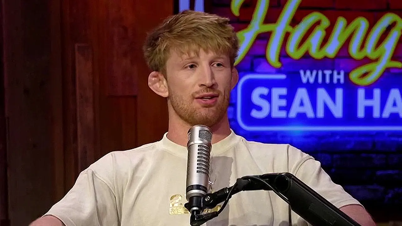 UFC fighter Bo Nickal speaking during interview about mentoring young men