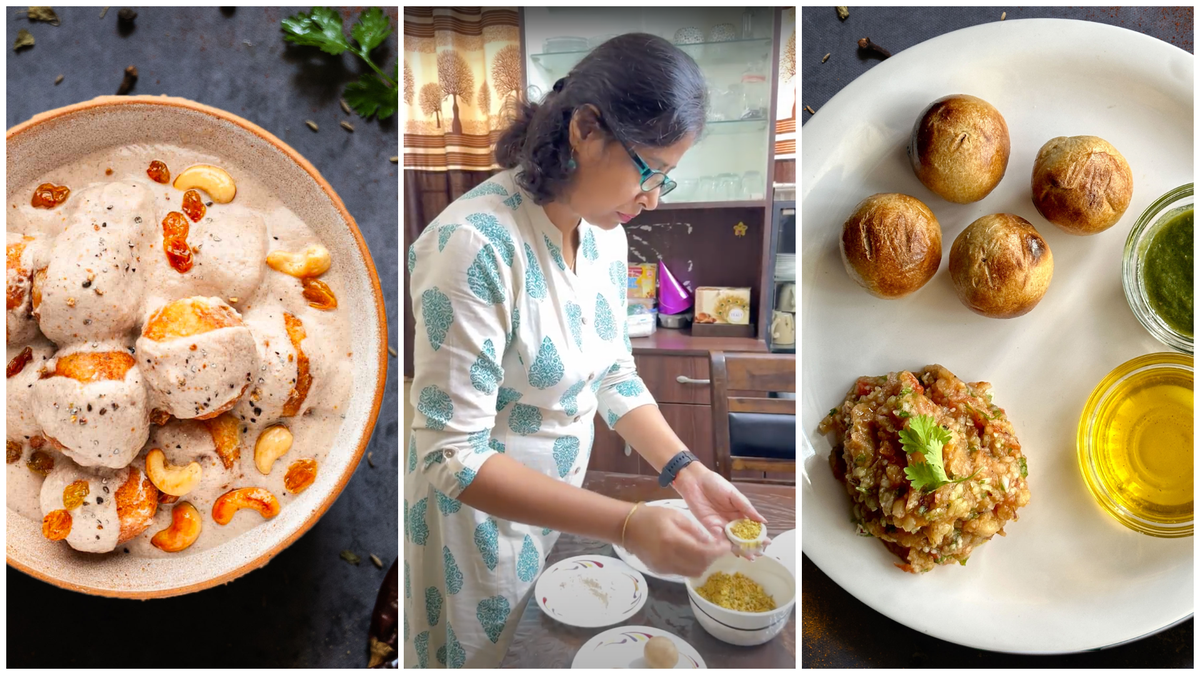 Home cook preparing traditional Indian dish in kitchen for Bhookle food delivery platform