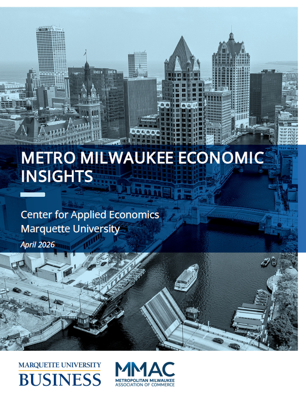 Milwaukee skyline with construction cranes showing economic growth and development activity