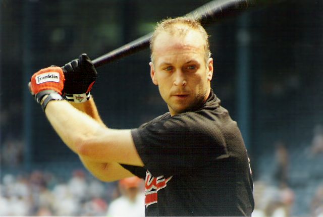Cal Ripken Jr. waving to fans during his historic 22-minute standing ovation in 1995