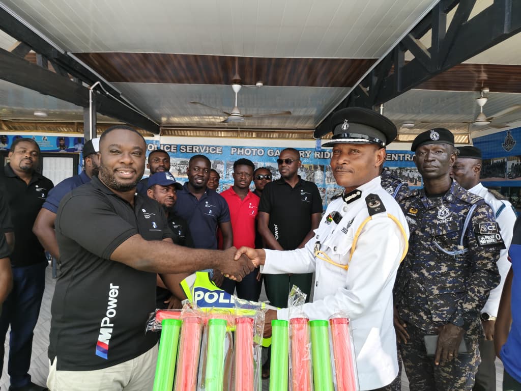 BMW Club Ghana Gives Safety Gear to Traffic Police