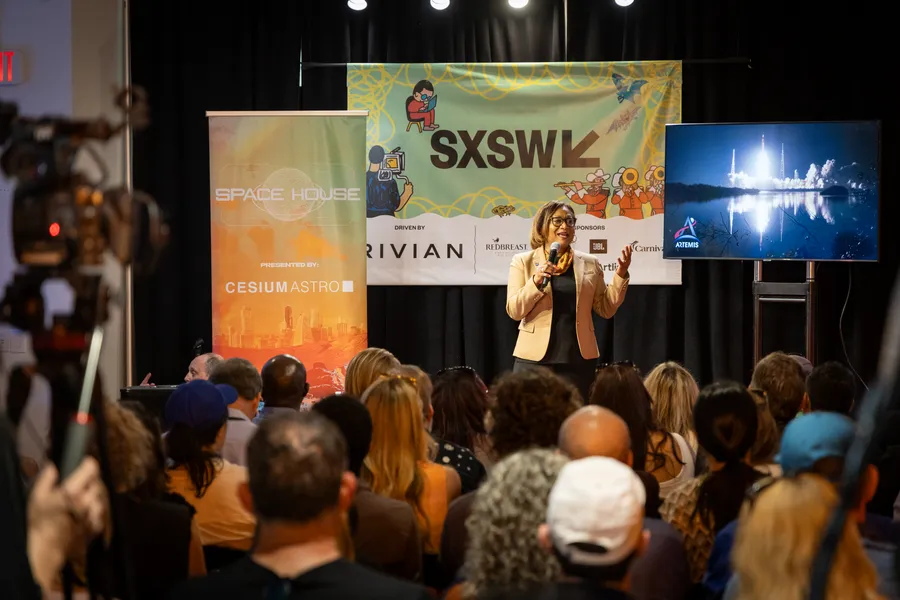 NASA Johnson Space Center Director Vanessa Wyche speaking at South by Southwest event in Austin