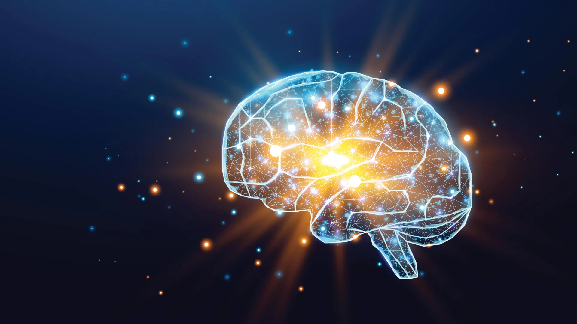 Older adult using computer for brain training exercise to improve cognitive processing speed