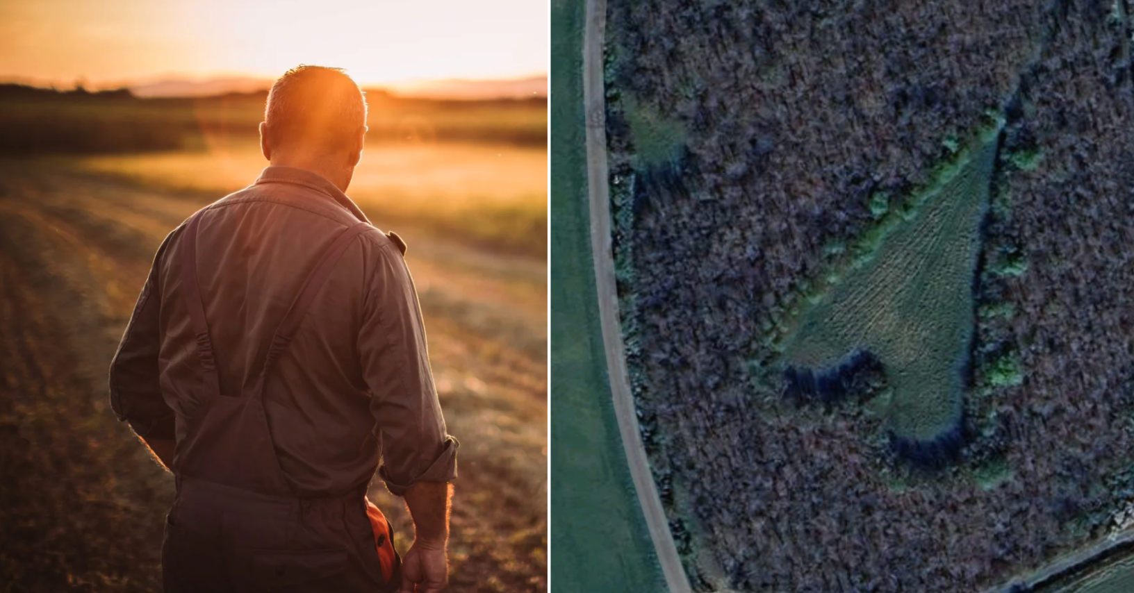 Farmer Plants 6,000 Oaks in Heart Shape for Late Wife